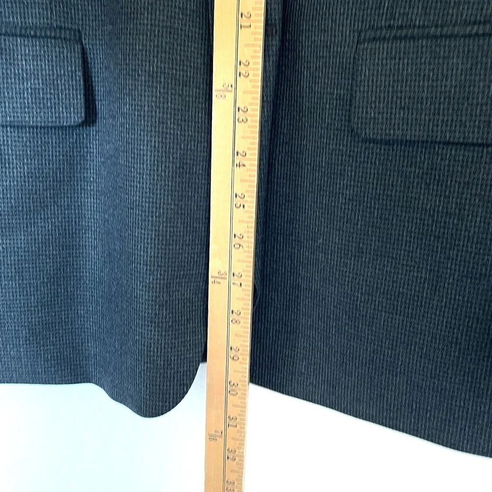 Tommy‎ Hilfiger Mens Single Breasted Blazer Size 44R Gray Corpcore Office Career